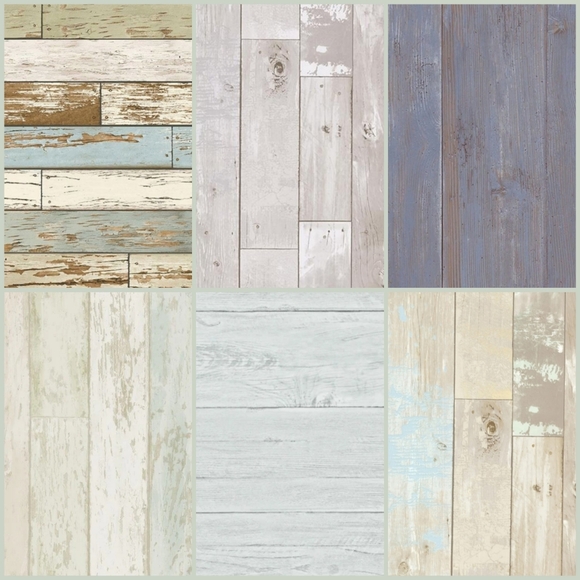 Wallpaper Cabin White Wood Planks